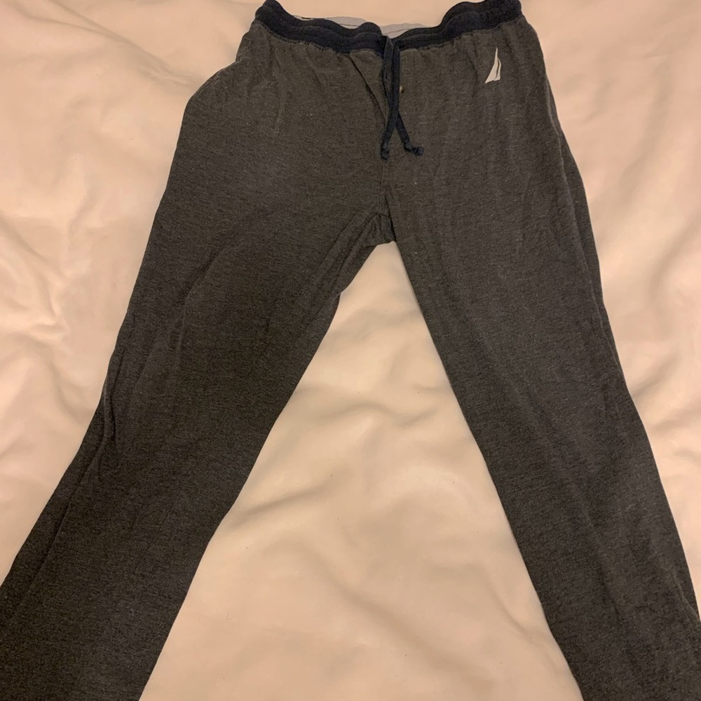 Nautica Mens Knit Sleep Pant, dark grey and navy, size medium​​​​​​​​​